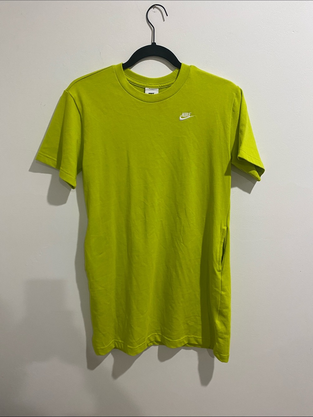 Nike Lime Green Mini Dress with Swoosh
